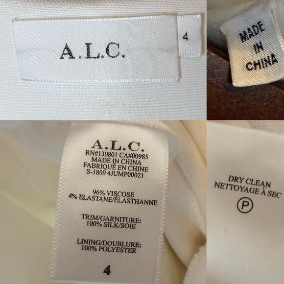 A.L.C. Everett Jumpsuit Eggshell, size 4 - Picture 6 of 9